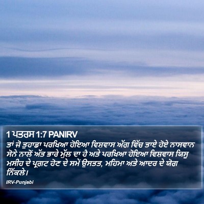 1 ਪਤਰਸ 1:7 PANIRV Bible Verse Image
