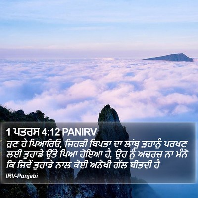 1 ਪਤਰਸ 4:12 PANIRV Bible Verse Image