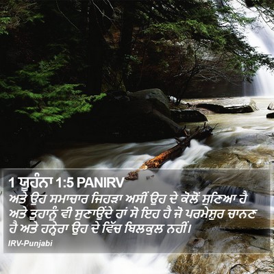 1 ਯੂਹੰਨਾ 1:5 PANIRV Bible Verse Image
