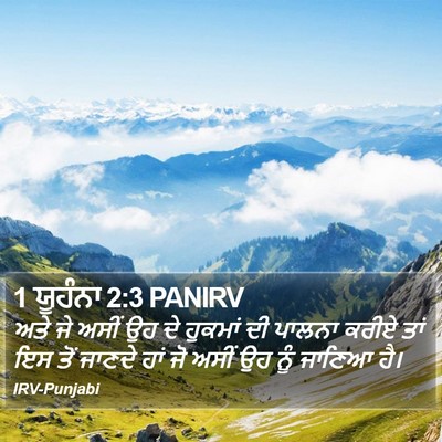 1 ਯੂਹੰਨਾ 2:3 PANIRV Bible Verse Image