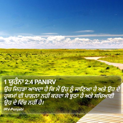 1 ਯੂਹੰਨਾ 2:4 PANIRV Bible Verse Image
