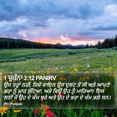 1 ਯੂਹੰਨਾ 3:12 PANIRV Bible Verse Image