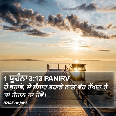 1 ਯੂਹੰਨਾ 3:13 PANIRV Bible Verse Image