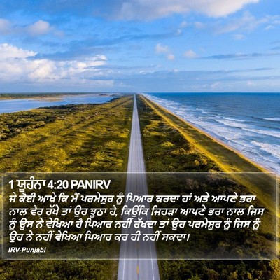 1 ਯੂਹੰਨਾ 4:20 PANIRV Bible Verse Image