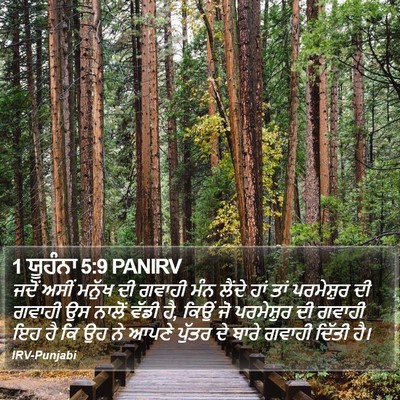 1 ਯੂਹੰਨਾ 5:9 PANIRV Bible Verse Image