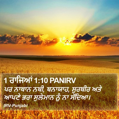1 ਰਾਜਿਆਂ 1:10 PANIRV Bible Verse Image