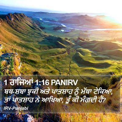 1 ਰਾਜਿਆਂ 1:16 PANIRV Bible Verse Image