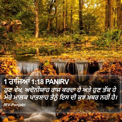 1 ਰਾਜਿਆਂ 1:18 PANIRV Bible Verse Image