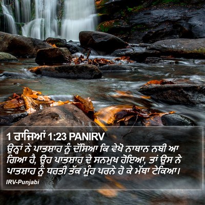 1 ਰਾਜਿਆਂ 1:23 PANIRV Bible Verse Image