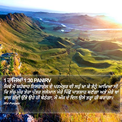 1 ਰਾਜਿਆਂ 1:30 PANIRV Bible Verse Image