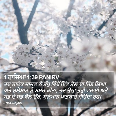1 ਰਾਜਿਆਂ 1:39 PANIRV Bible Verse Image