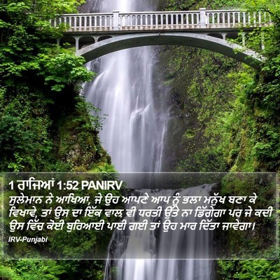 1 ਰਾਜਿਆਂ 1:52 PANIRV Bible Verse Image