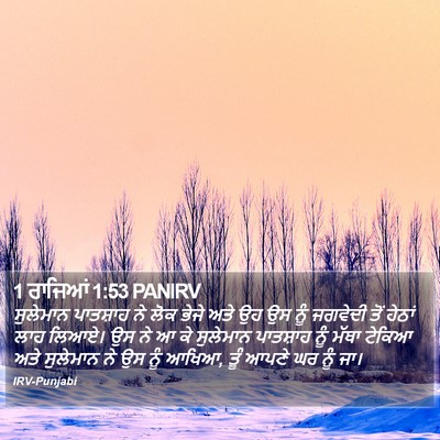 1 ਰਾਜਿਆਂ 1:53 PANIRV Bible Verse Image
