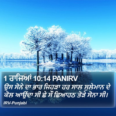 1 ਰਾਜਿਆਂ 10:14 PANIRV Bible Verse Image
