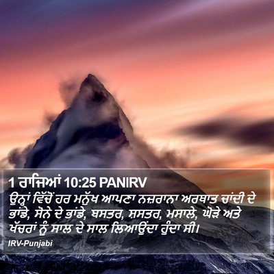 1 ਰਾਜਿਆਂ 10:25 PANIRV Bible Verse Image