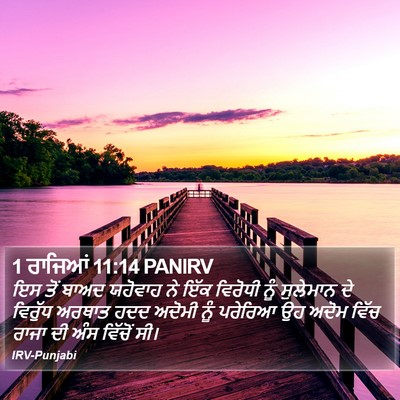1 ਰਾਜਿਆਂ 11:14 PANIRV Bible Verse Image
