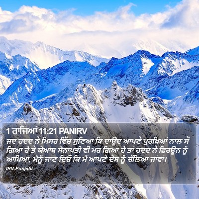 1 ਰਾਜਿਆਂ 11:21 PANIRV Bible Verse Image
