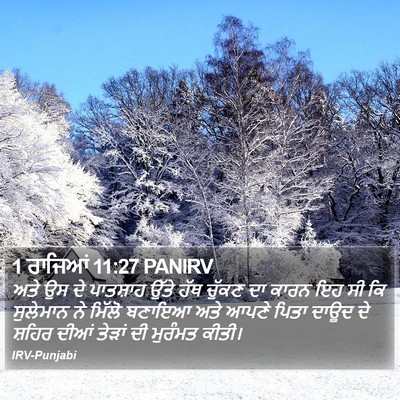 1 ਰਾਜਿਆਂ 11:27 PANIRV Bible Verse Image