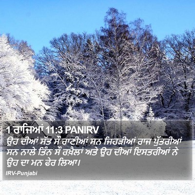 1 ਰਾਜਿਆਂ 11:3 PANIRV Bible Verse Image