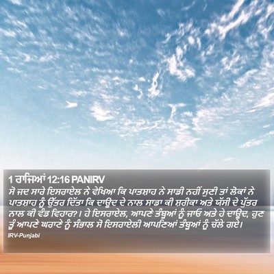 1 ਰਾਜਿਆਂ 12:16 PANIRV Bible Verse Image