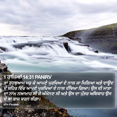 1 ਰਾਜਿਆਂ 14:31 PANIRV Bible Verse Image