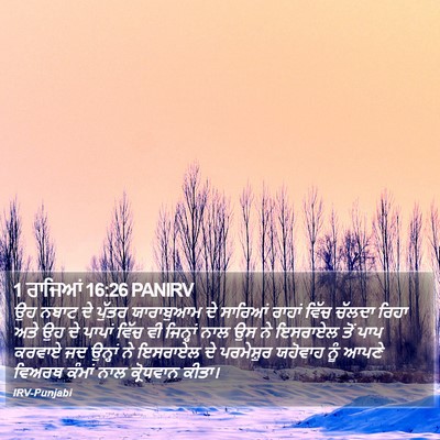 1 ਰਾਜਿਆਂ 16:26 PANIRV Bible Verse Image