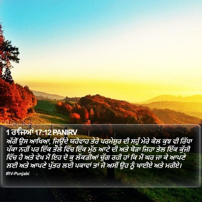 1 ਰਾਜਿਆਂ 17:12 PANIRV Bible Verse Image