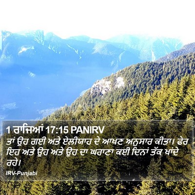 1 ਰਾਜਿਆਂ 17:15 PANIRV Bible Verse Image