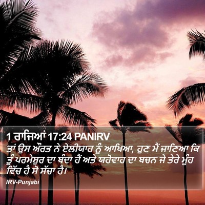 1 ਰਾਜਿਆਂ 17:24 PANIRV Bible Verse Image