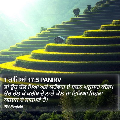 1 ਰਾਜਿਆਂ 17:5 PANIRV Bible Verse Image