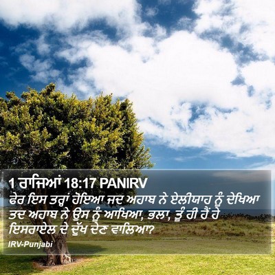 1 ਰਾਜਿਆਂ 18:17 PANIRV Bible Verse Image