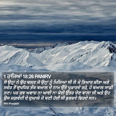 1 ਰਾਜਿਆਂ 18:26 PANIRV Bible Verse Image