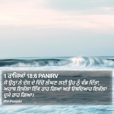 1 ਰਾਜਿਆਂ 18:6 PANIRV Bible Verse Image