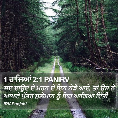 1 ਰਾਜਿਆਂ 2:1 PANIRV Bible Verse Image