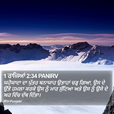 1 ਰਾਜਿਆਂ 2:34 PANIRV Bible Verse Image