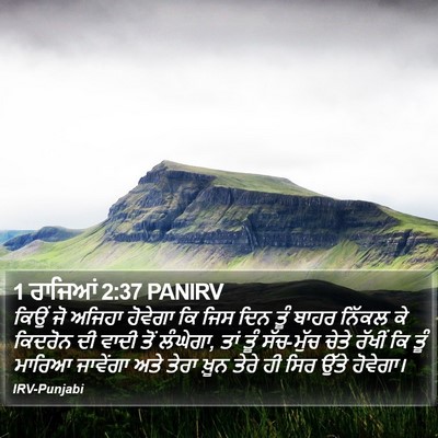 1 ਰਾਜਿਆਂ 2:37 PANIRV Bible Verse Image