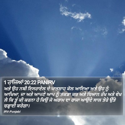 1 ਰਾਜਿਆਂ 20:22 PANIRV Bible Verse Image