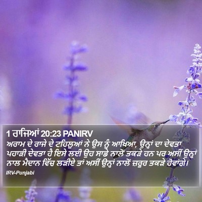 1 ਰਾਜਿਆਂ 20:23 PANIRV Bible Verse Image
