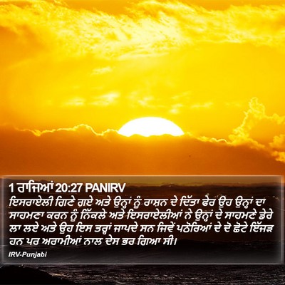 1 ਰਾਜਿਆਂ 20:27 PANIRV Bible Verse Image