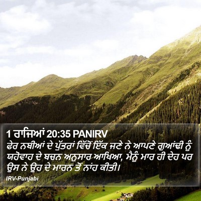 1 ਰਾਜਿਆਂ 20:35 PANIRV Bible Verse Image
