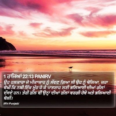 1 ਰਾਜਿਆਂ 22:13 PANIRV Bible Verse Image