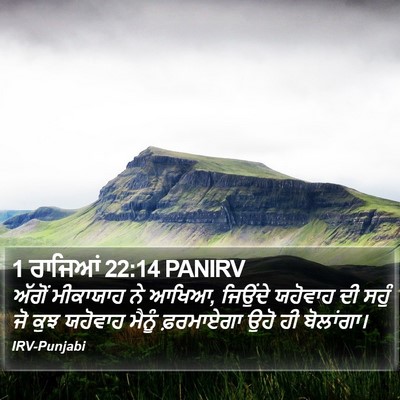 1 ਰਾਜਿਆਂ 22:14 PANIRV Bible Verse Image