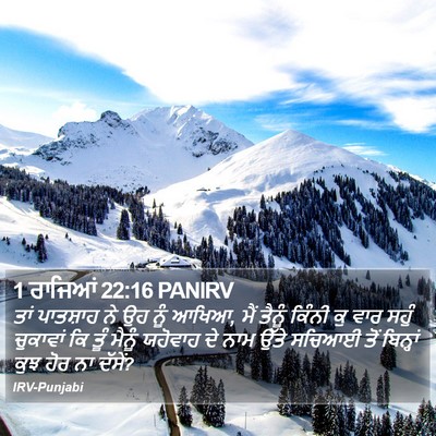 1 ਰਾਜਿਆਂ 22:16 PANIRV Bible Verse Image