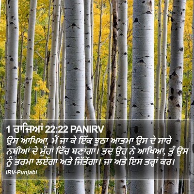 1 ਰਾਜਿਆਂ 22:22 PANIRV Bible Verse Image