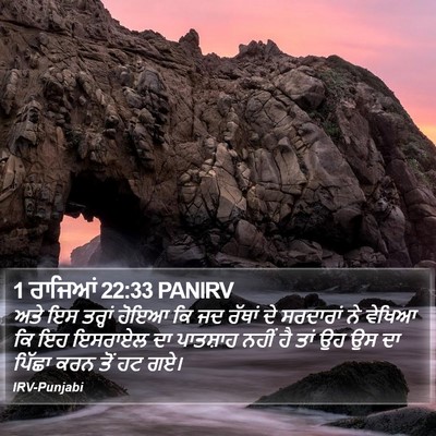 1 ਰਾਜਿਆਂ 22:33 PANIRV Bible Verse Image