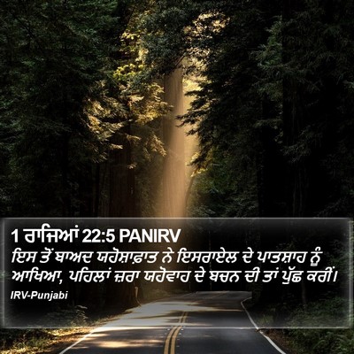 1 ਰਾਜਿਆਂ 22:5 PANIRV Bible Verse Image