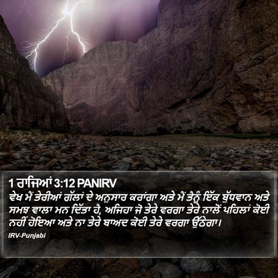 1 ਰਾਜਿਆਂ 3:12 PANIRV Bible Verse Image