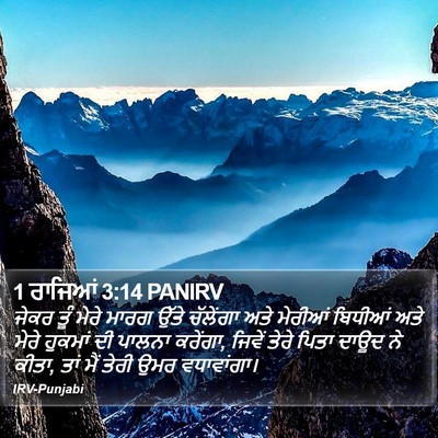 1 ਰਾਜਿਆਂ 3:14 PANIRV Bible Verse Image