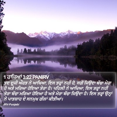 1 ਰਾਜਿਆਂ 3:22 PANIRV Bible Verse Image