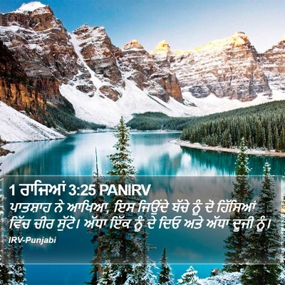 1 ਰਾਜਿਆਂ 3:25 PANIRV Bible Verse Image